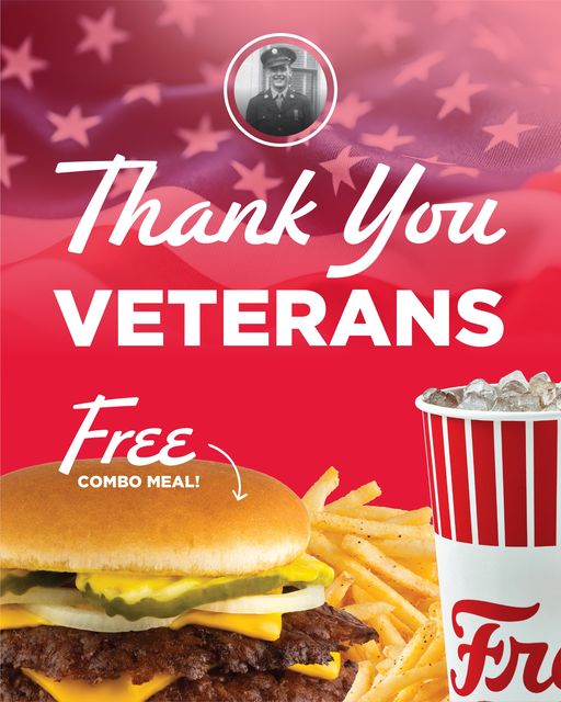 Freddy’s Steakburger in Manassas – Honoring all who have served!