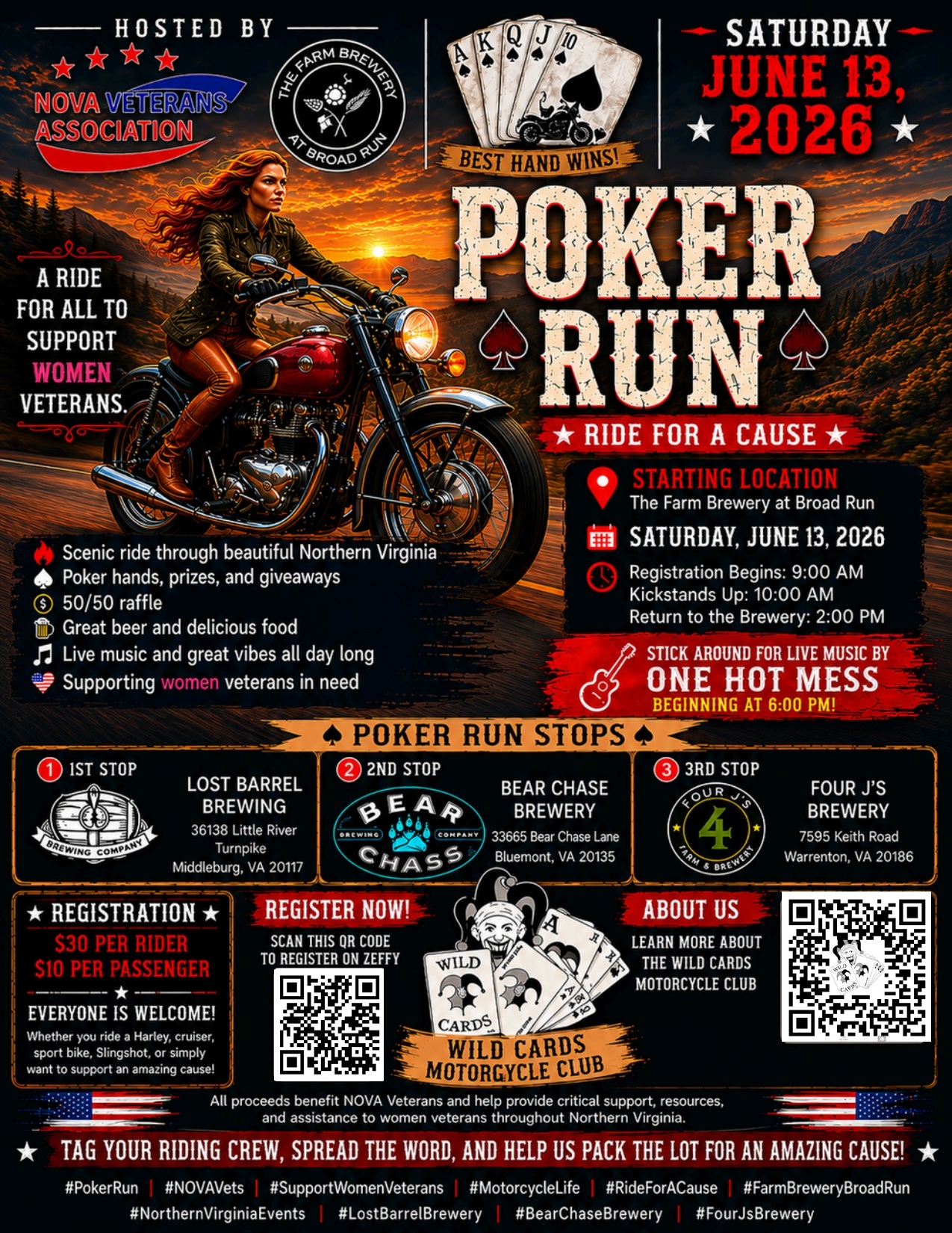 2026 NOVA Veterans Poker Run Motorcycle Fundraiser